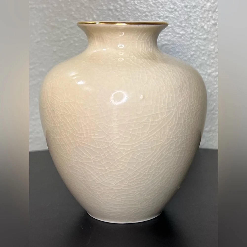 Vintage Otagiri Kutani Ware Ceramic Japanese Floral Vases & Ginger Jar 3 Pc Set